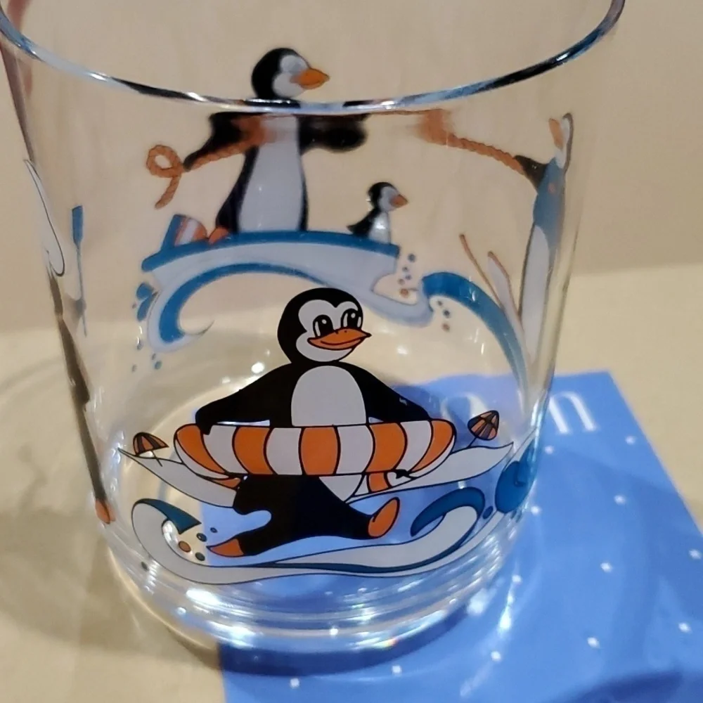 AVON Vintage Penguin Party Tumblers Set of 4 - 14 Oz NIB